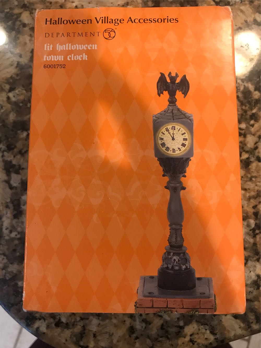 Lit Halloween Town Clock - Halloween ornament collectible [Barcode 045544963862] - Main Image 2