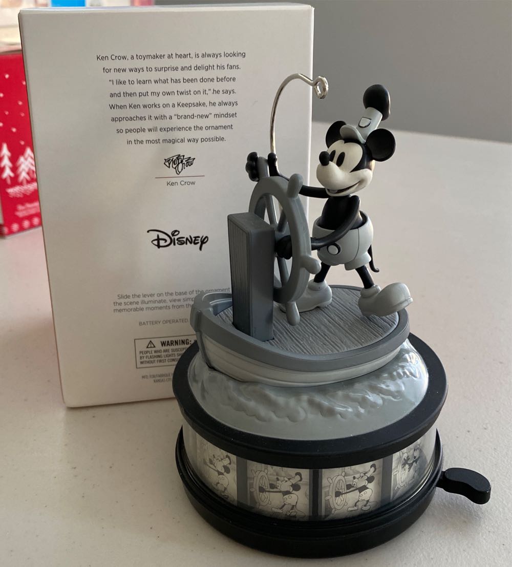 Steamboat Willie 90th Anniversary - Mickey Mouse (Disney ~ Magic) ornament collectible [Barcode 763795296156] - Main Image 4