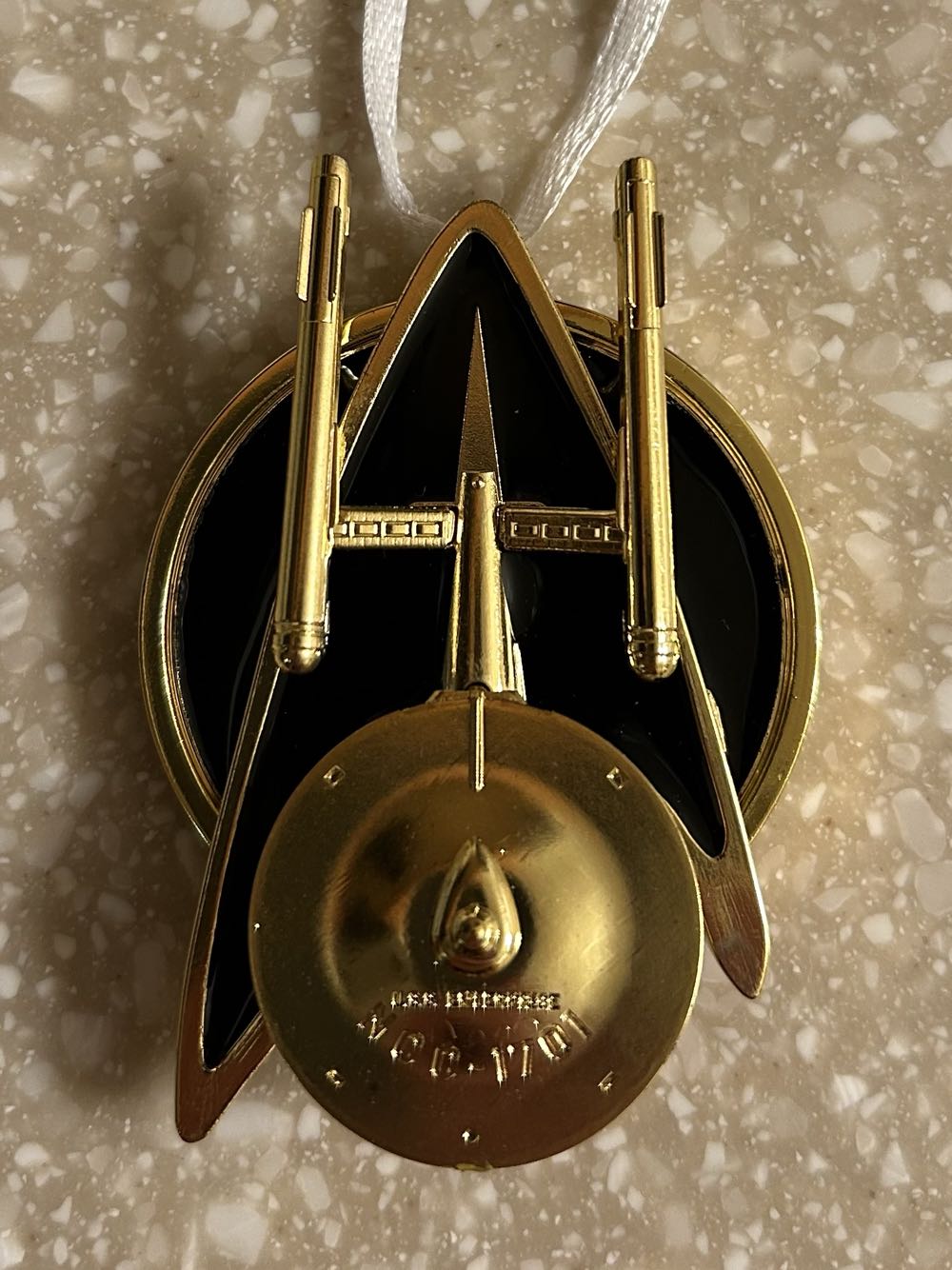 Hallmark Ornaments Premium Star Trek Gold U.s.s. Enterprise Christmas New - Star Trek (Retro TV) ornament collectible [Barcode 763795716173] - Main Image 2