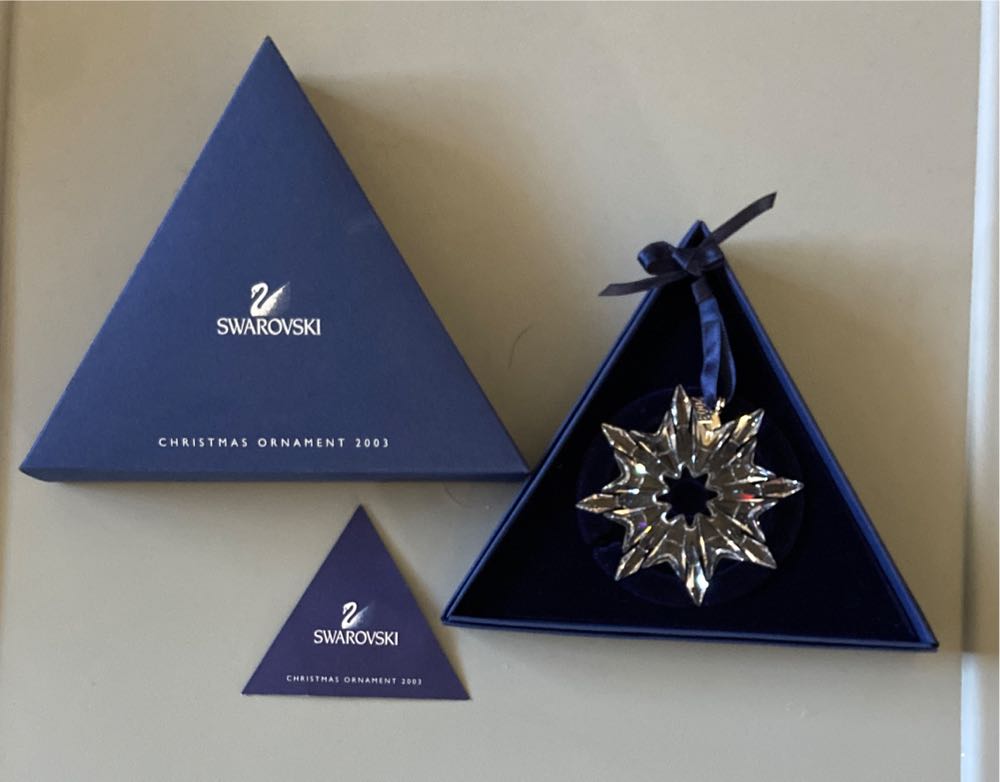 Swarovski 2003 Annual Dated Ornament - Swarovski Annual Edition Ornament (Crystal Snowflake) ornament collectible [Barcode 9003146224980] - Main Image 2