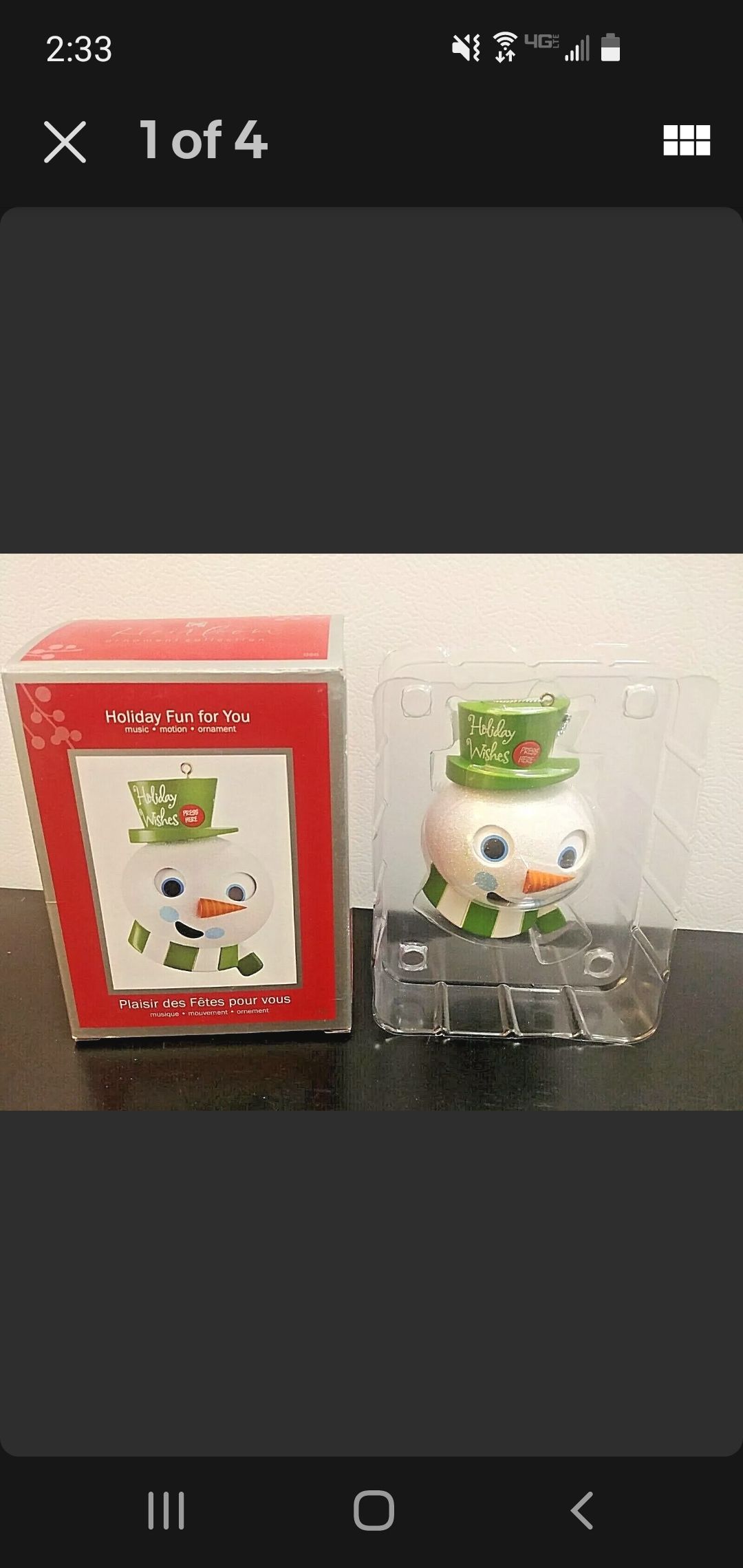 Holiday Fun for You - American Greetings (Snowman) ornament collectible [Barcode 05125807] - Main Image 2