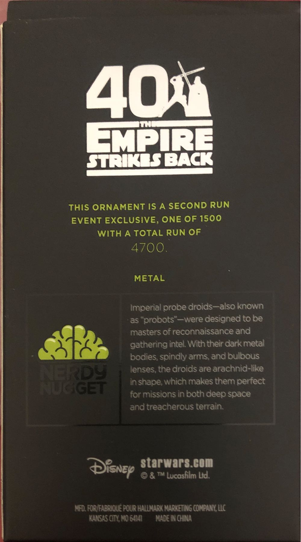 Imperial Probe Droid - Star Wars: The Empire Strikes Back (Comic Con Exclusive) ornament collectible - Main Image 4