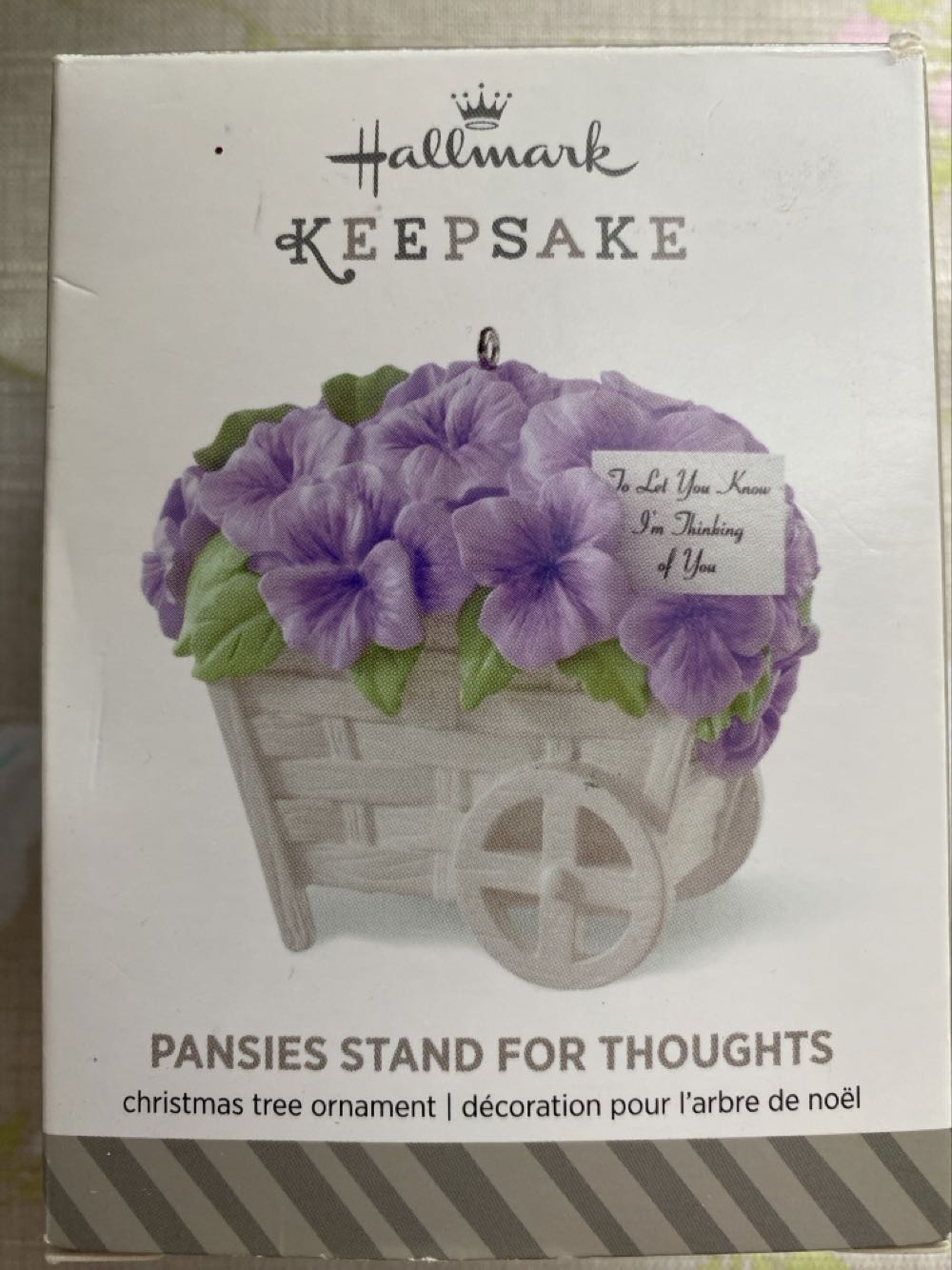 Pansies Stand For Thoughts  (Easter Ornament) ornament collectible [Barcode 795902411282] - Main Image 2