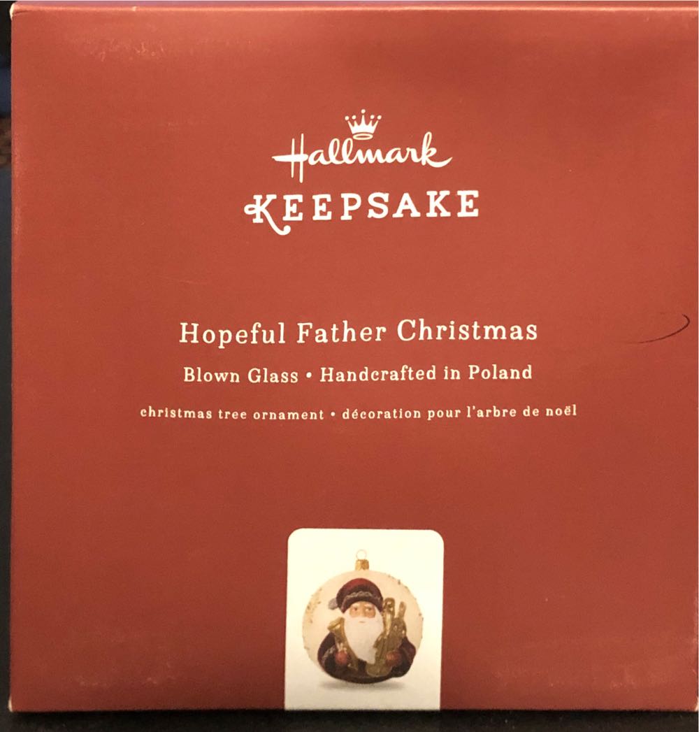 Hopeful Father Christmas - Father Christmas (Father Christmas - Glass Bulb) ornament collectible [Barcode 763795257041] - Main Image 2