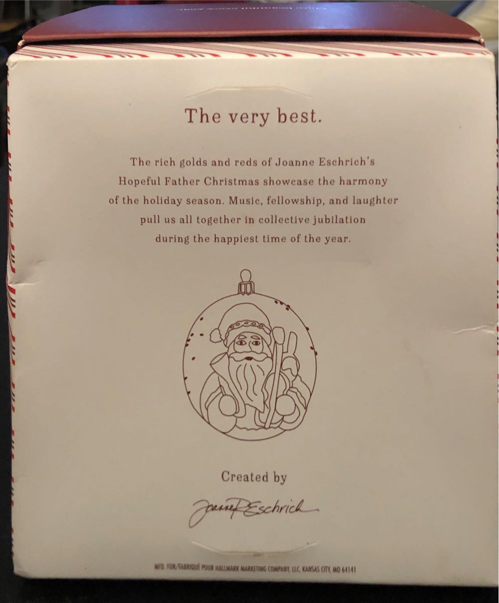 Hopeful Father Christmas - Father Christmas (Father Christmas - Glass Bulb) ornament collectible [Barcode 763795257041] - Main Image 3