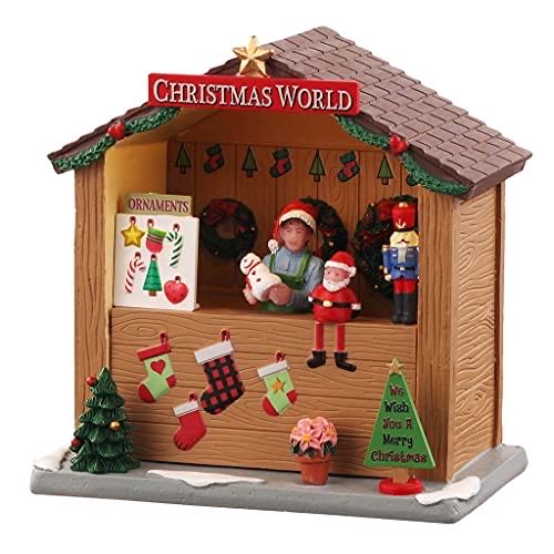 Lemax Christmas World Market Booth #04734  ornament collectible [Barcode 728162047342] - Main Image 1