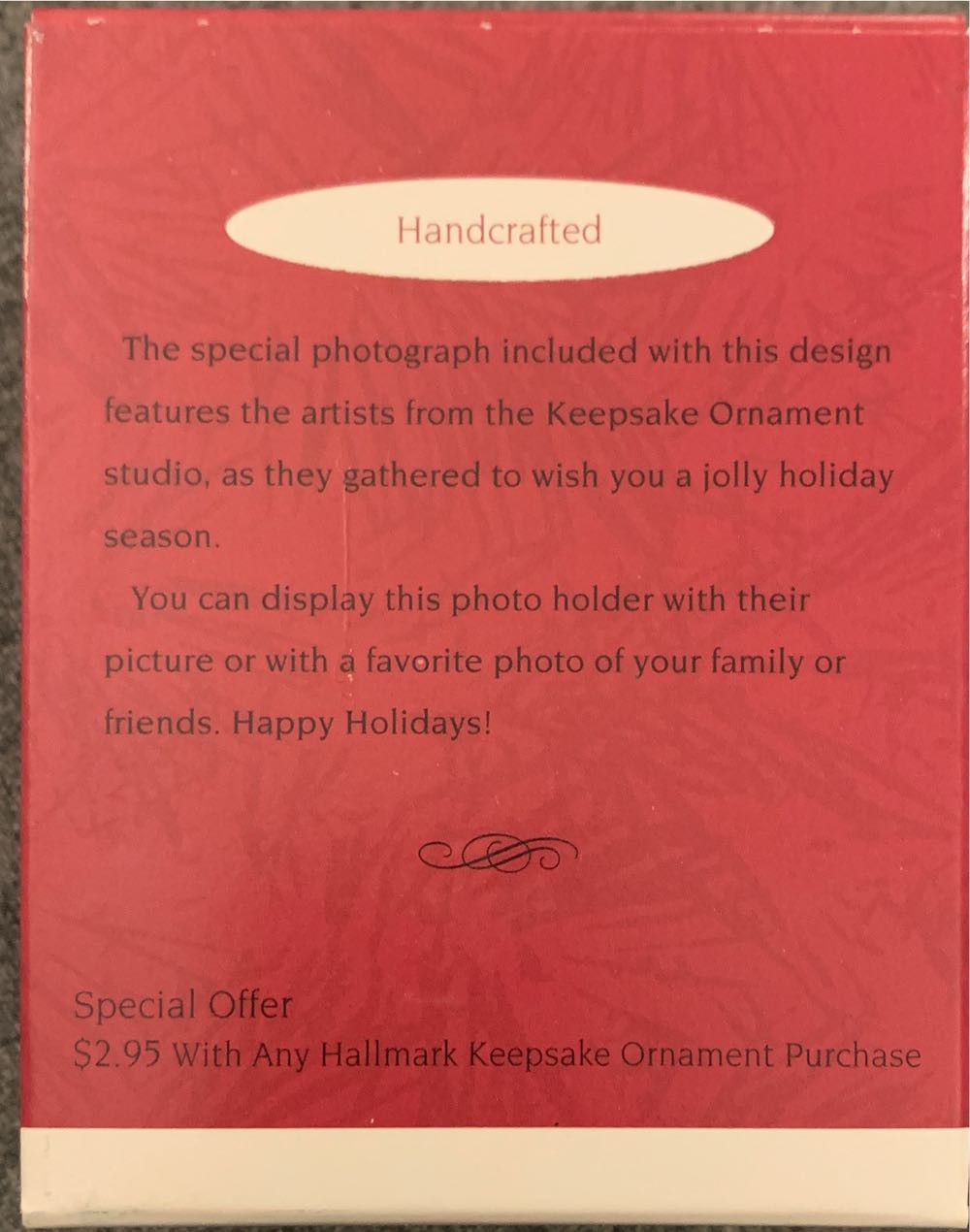 Happy Holidays Photo Holder - Hallmark Keepsake (Hallmark Keepsake Collectors Series) ornament collectible [Barcode 015012331066] - Main Image 2