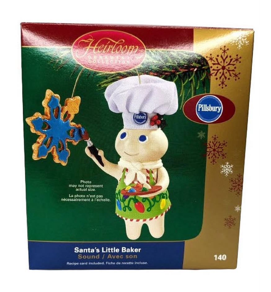 Santa’s Little Baker - Pillsbury Doughboy ornament collectible [Barcode 661526377214] - Main Image 2