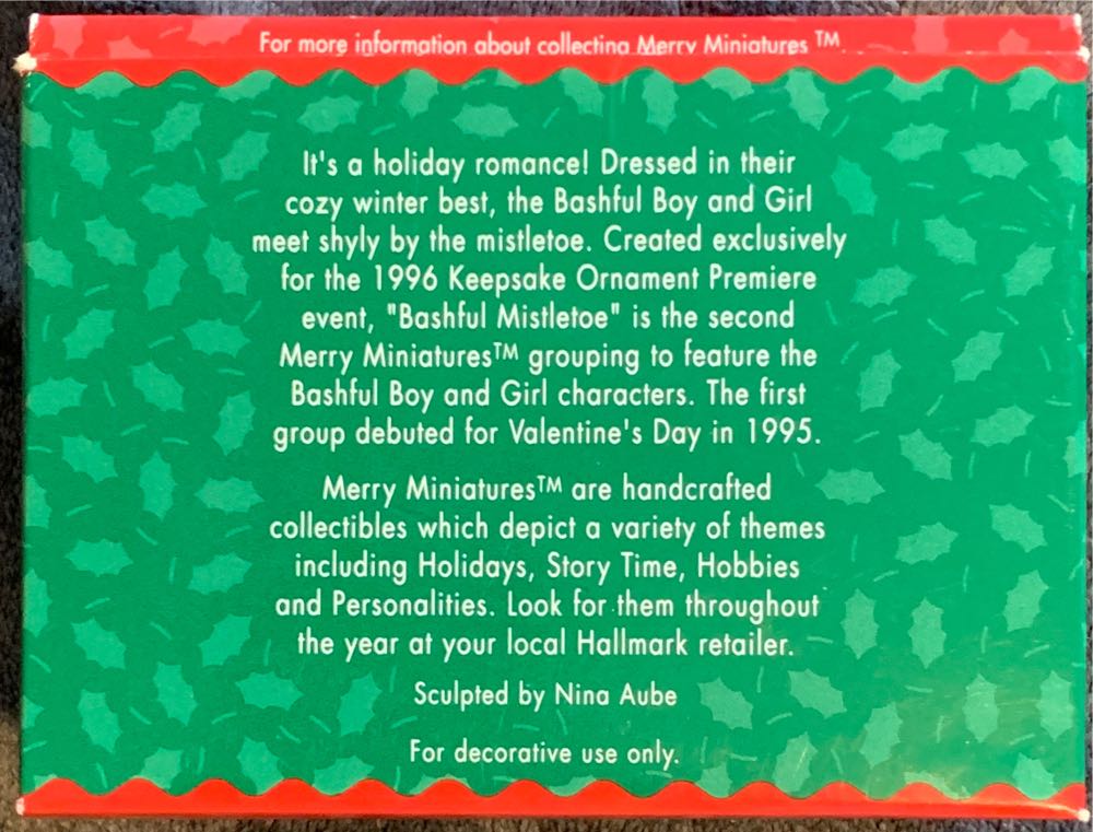 Merry Miniatures Bashful Mistletoe - Merry Miniatures (Mistletoe) ornament collectible [Barcode 015012364620] - Main Image 2