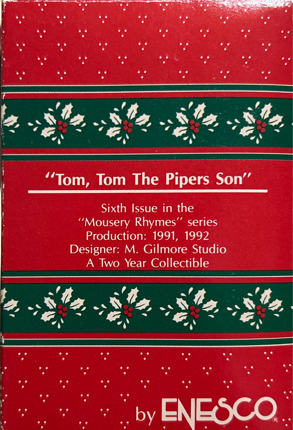 Tom Tom The Pipers Son - Mousery Rhymes ornament collectible [Barcode 045544043380] - Main Image 2