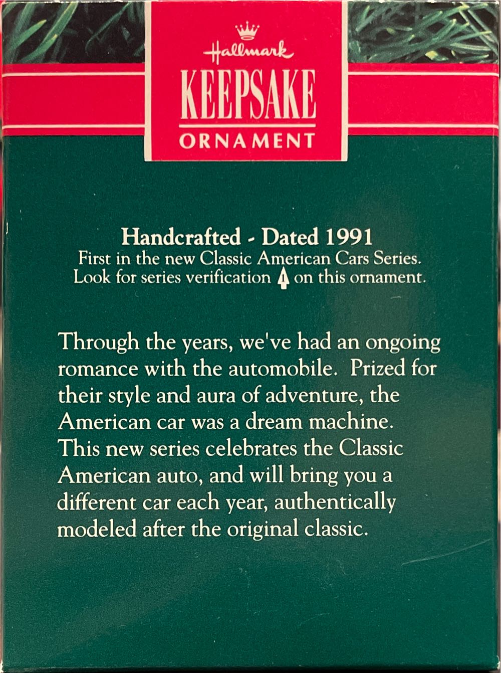 Classic Am Car #1 - 1957 Corvette - Classic American Cars (Classic American Cars) ornament collectible [Barcode 070000027482] - Main Image 2