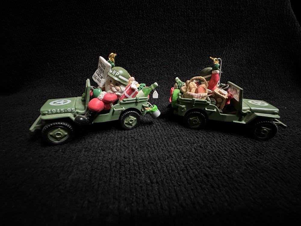 Good Will Toward Men  (Jeep / Santa / Military) ornament collectible [Barcode 045544198158] - Main Image 2