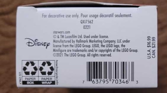 Lego Stormtrooper - Keepsake (Star Wars) ornament collectible [Barcode 763795703463] - Main Image 4