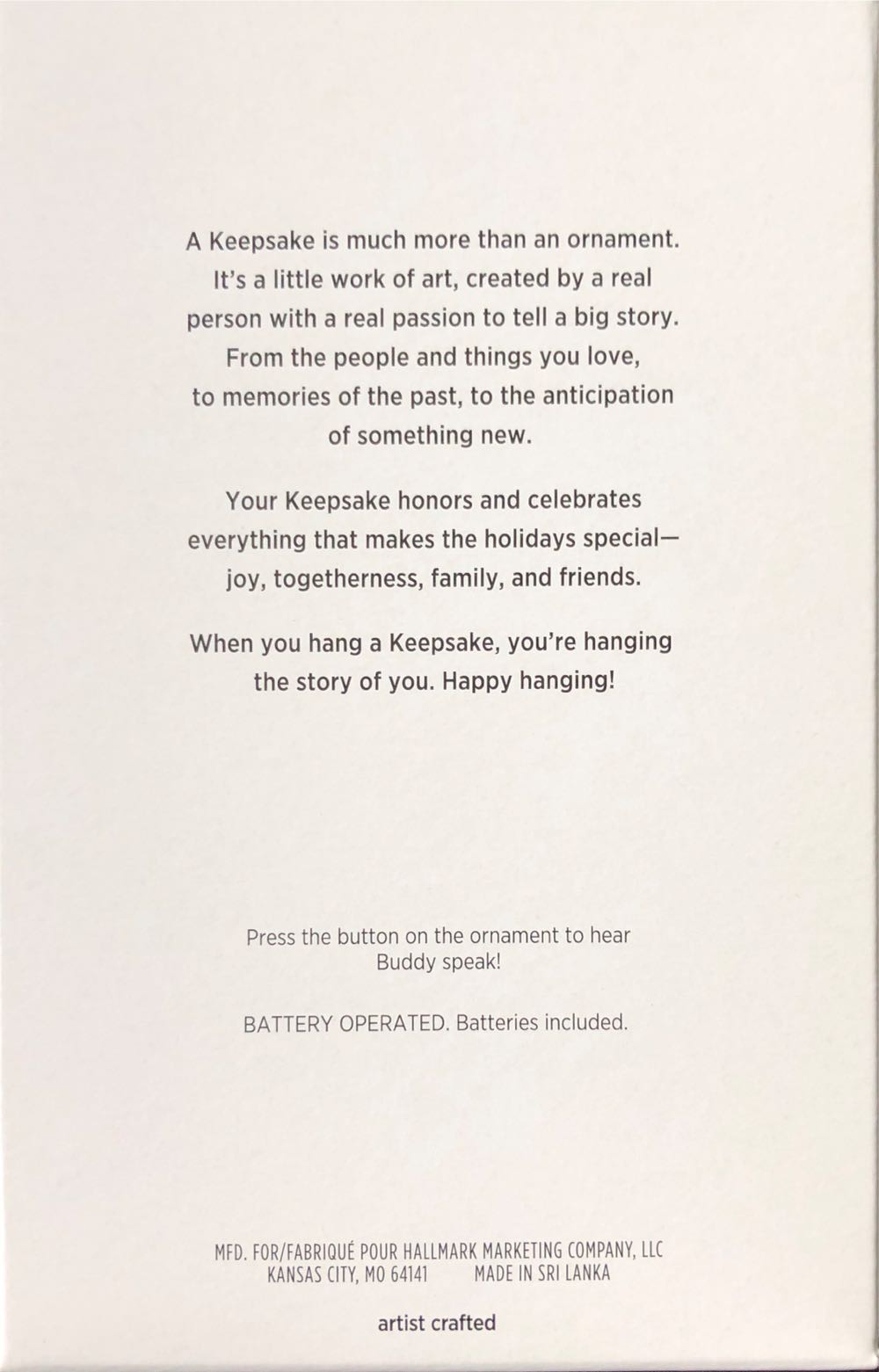 Elf: Buddy The Elf - Movies (Elf) ornament collectible [Barcode 763795711772] - Main Image 2