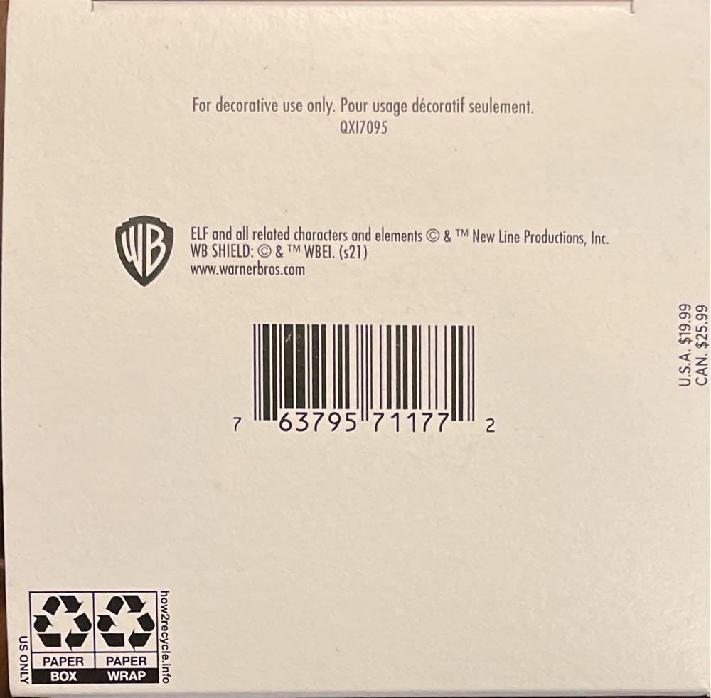 Elf: Buddy The Elf - Movies (Elf) ornament collectible [Barcode 763795711772] - Main Image 4