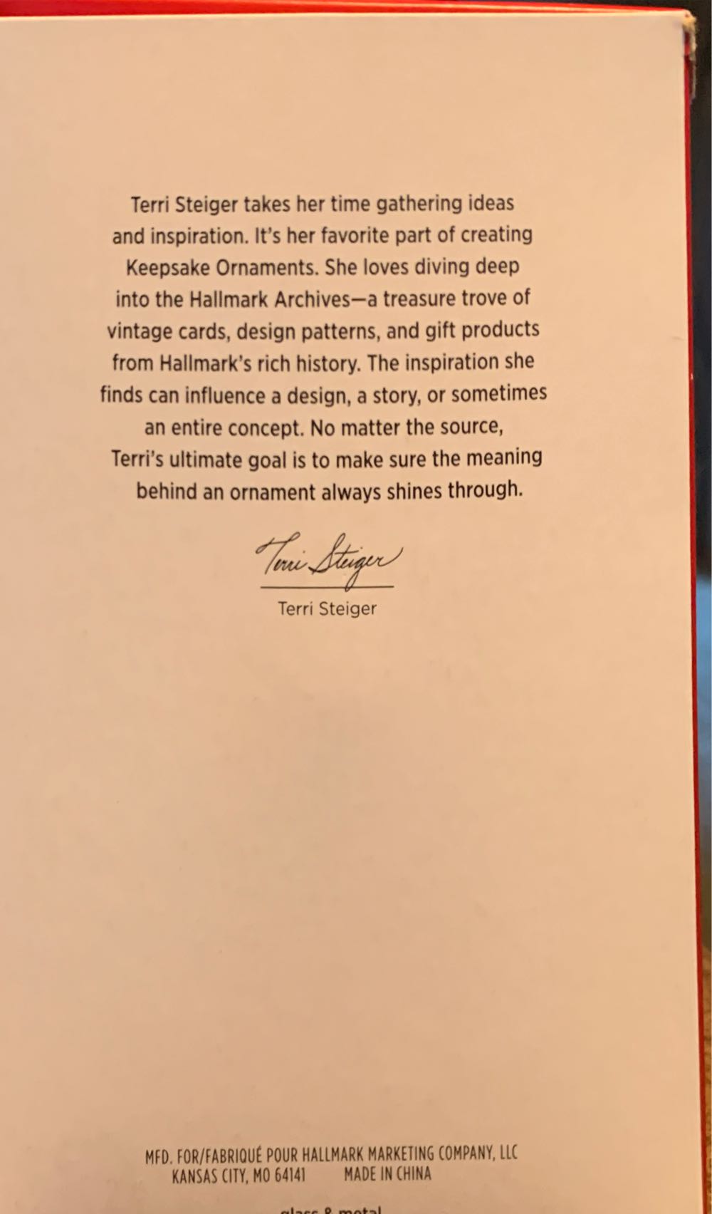 Christmas Commemorative #9 - Christmas Commemorative (Christmas Commemoratives) ornament collectible [Barcode 763795663088] - Main Image 2