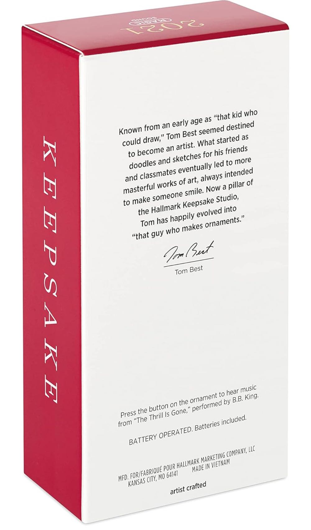 Hallmark The Thrill Is Gone Guitar Magic Sound Keepsake - Guitars (Iconic Songs) ornament collectible [Barcode 763795700523] - Main Image 4