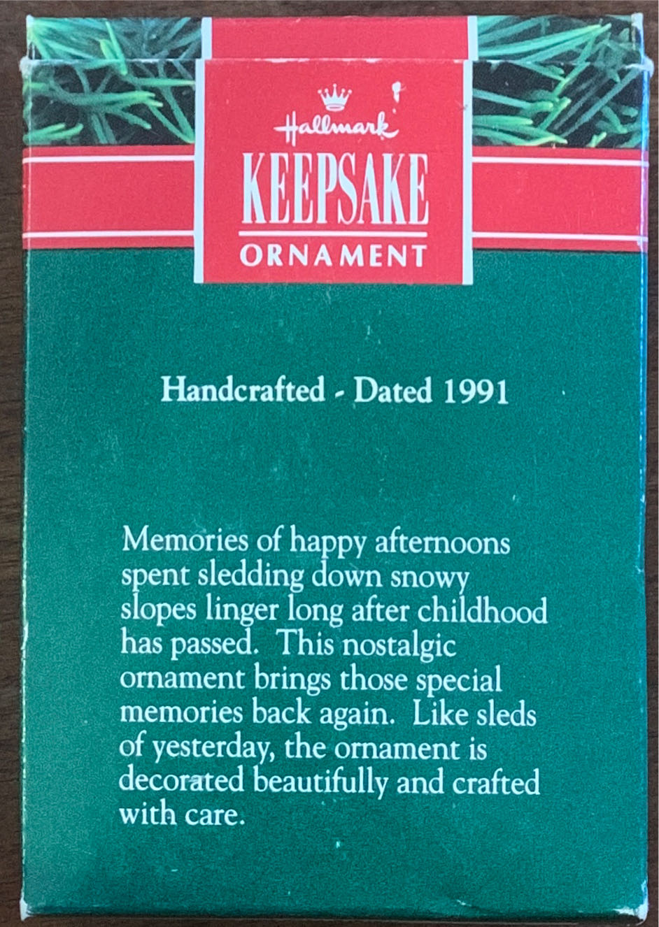 Old-Fashioned Sled  (Vintage) ornament collectible [Barcode 070000027444] - Main Image 2