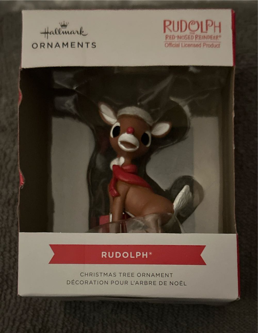 Hallmark Rudolph Red Box - Rudolph The Red-Nosed Reindeer (Santa & Snowman) ornament collectible [Barcode 763795713134] - Main Image 2