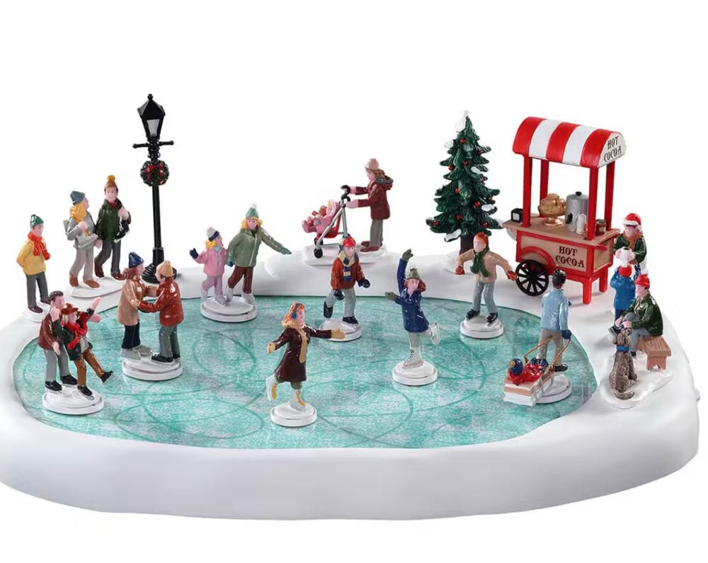 Schaatsbaan groot - #94048 Lemax Skating Pond - General Products (Lemax) ornament collectible [Barcode 728162940483] - Main Image 2