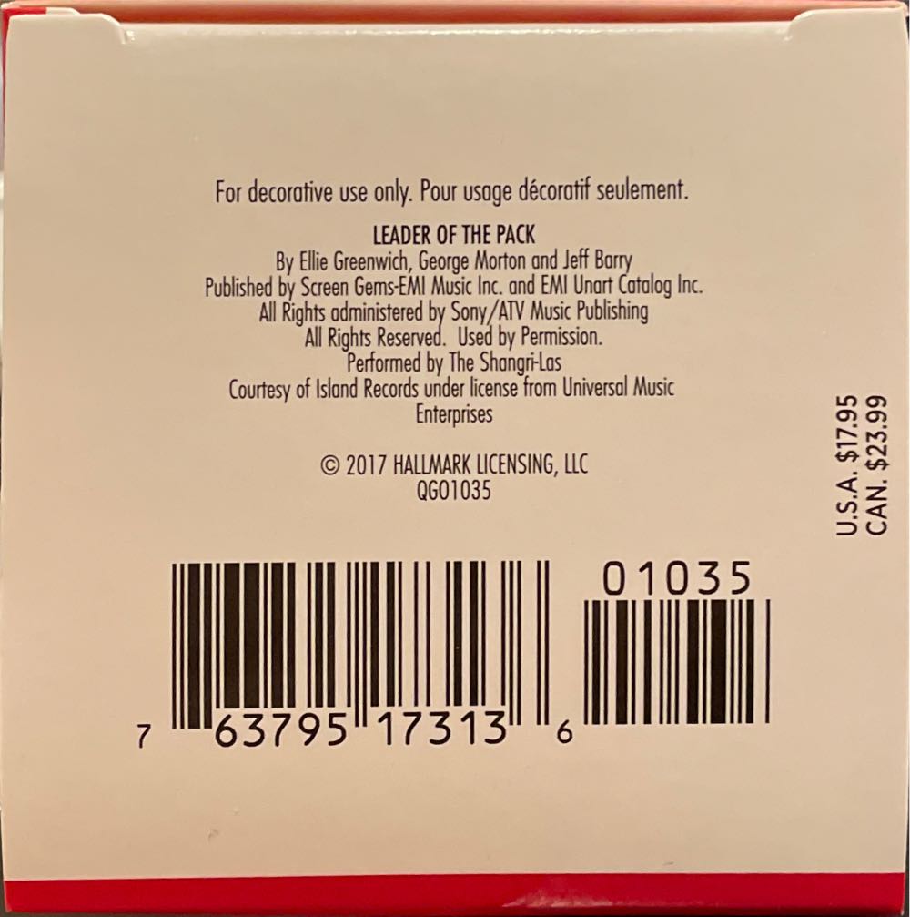 Leader Of The Pack  ornament collectible [Barcode 763795173136] - Main Image 3