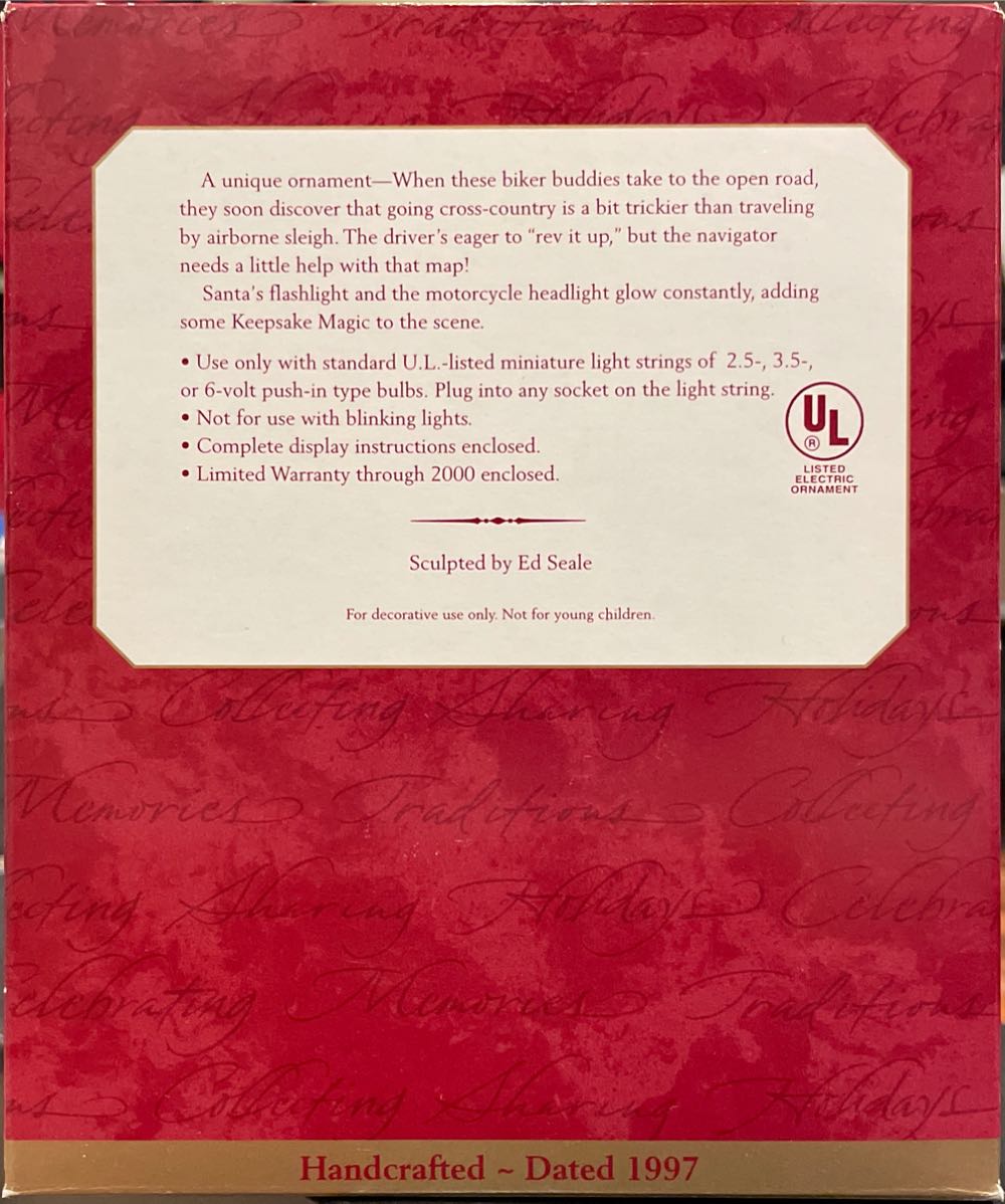 Motorcycle Chums - Magic (Santa Motorcycle) ornament collectible [Barcode 015012365863] - Main Image 2