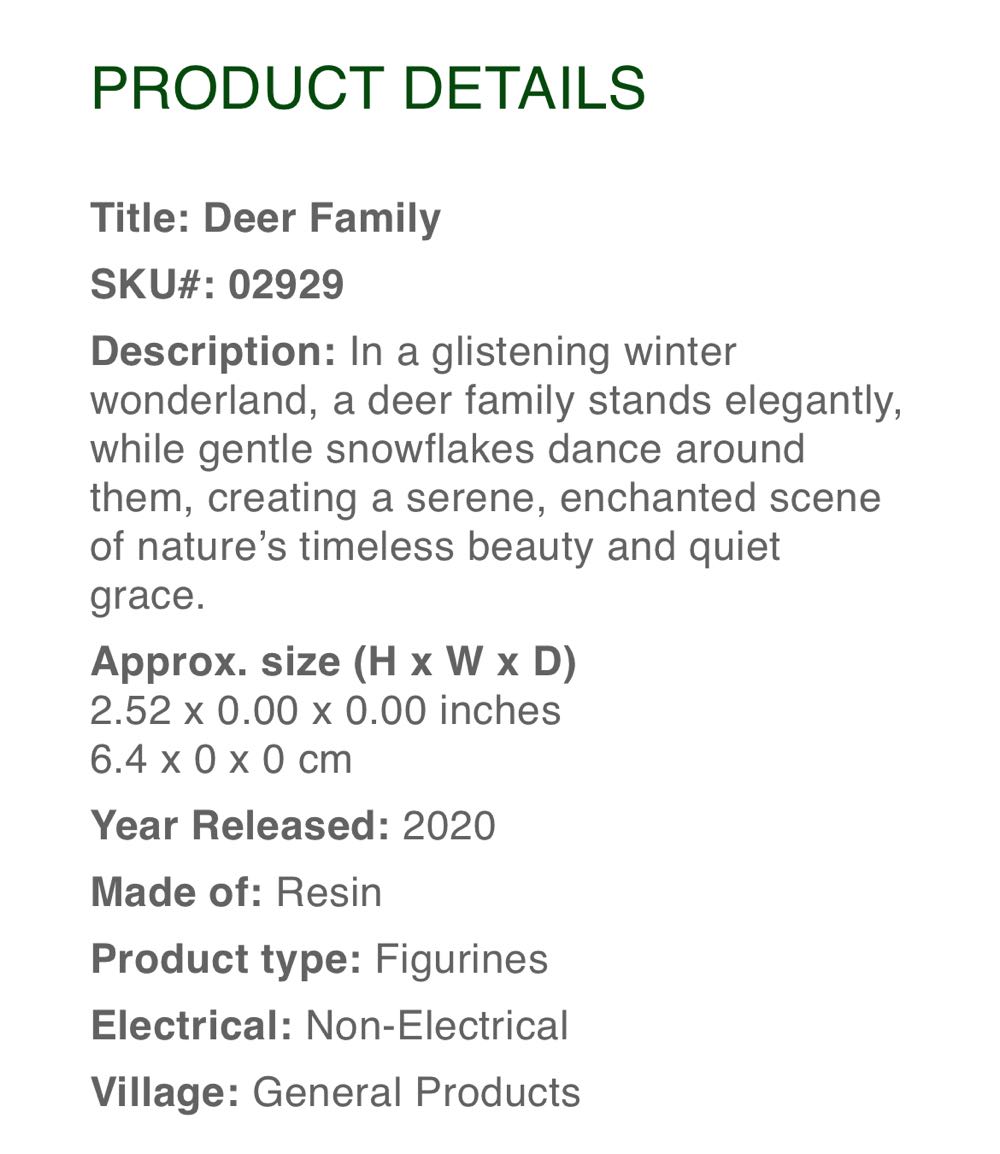 Deer Family Set Of 2 #02929 - Figurines (Animals) ornament collectible [Barcode 728162029294] - Main Image 3