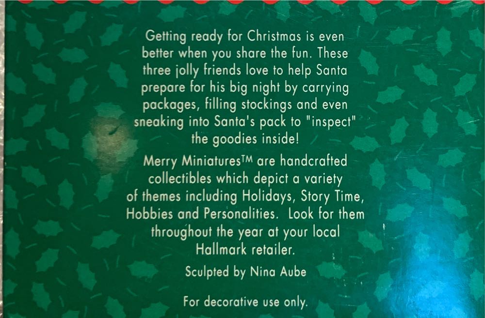Merry Miniatures Santa’s Helpers - Merry Miniatures (Merry Miniature) ornament collectible [Barcode 015012308006] - Main Image 3