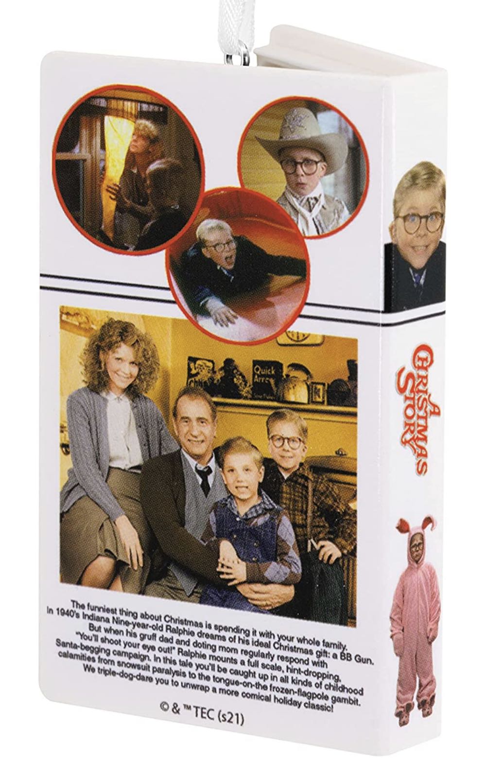 VHS: A Christmas Story VHS 2021 Ornament - Hallmark VHS Ornaments (Christmas Story) ornament collectible [Barcode 763795739264] - Main Image 3