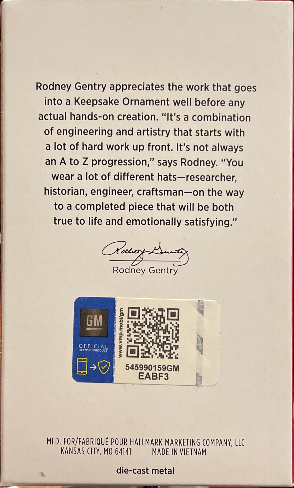 2020 Chevrolet Corvette Stingray - Classic American Cars (Classic American Cars) ornament collectible [Barcode 763795704033] - Main Image 2