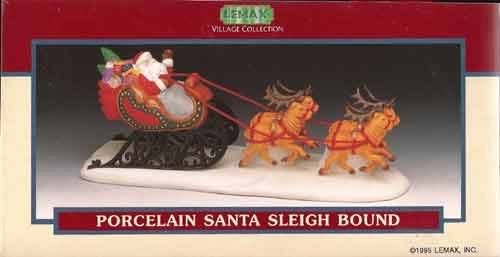 Sleigh With Santa And 4 Reindeer #53157  (Village Collection) ornament collectible [Barcode 728162531575] - Main Image 1