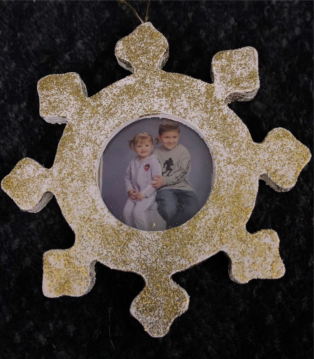 Glitter Snowflake Frame  ornament collectible - Main Image 1