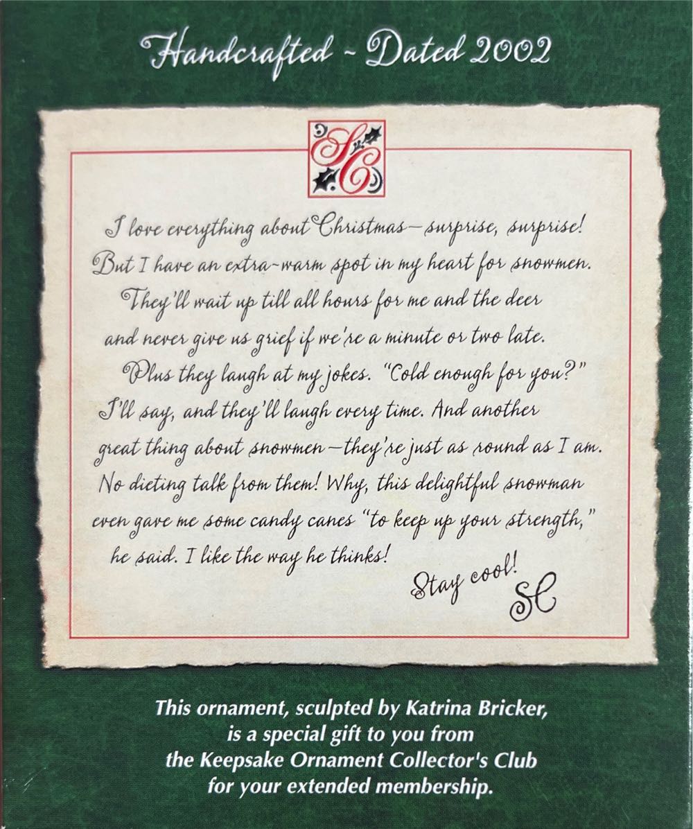 Snowman  (Snowman) ornament collectible - Main Image 2