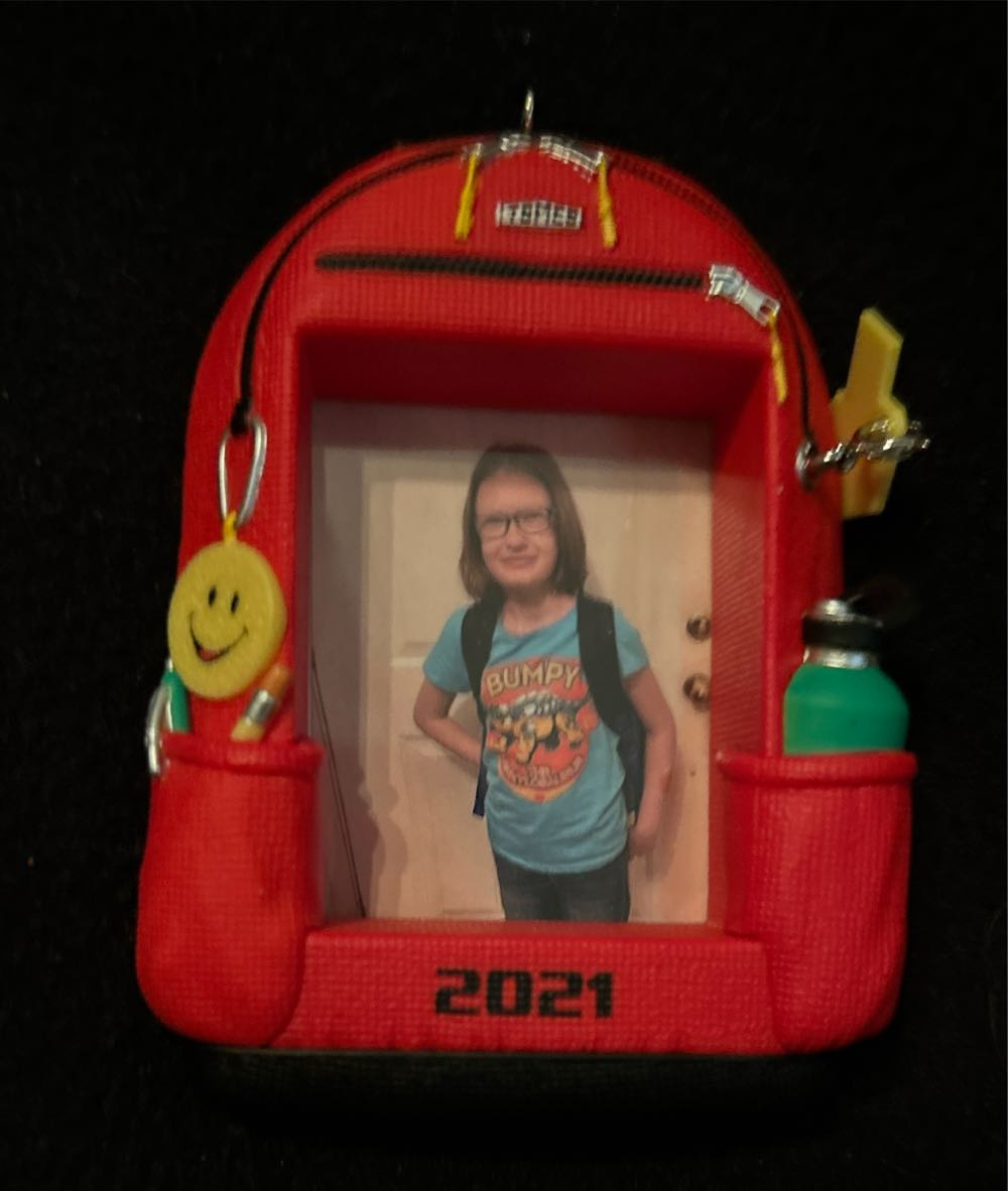 Backpack Of Memories - 2nd Grade Frame (Family) Rylie - Personalize (Picture Ornament) ornament collectible [Barcode 763795668861] - Main Image 2