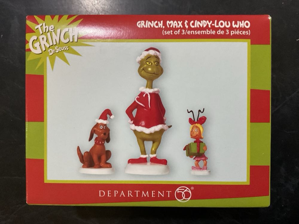 Department 56 Grinch Village Max And Cindy-lou Who Accessory Figurine 2.75 Inch - The Grinch Village ornament collectible [Barcode 734409516960] - Main Image 2