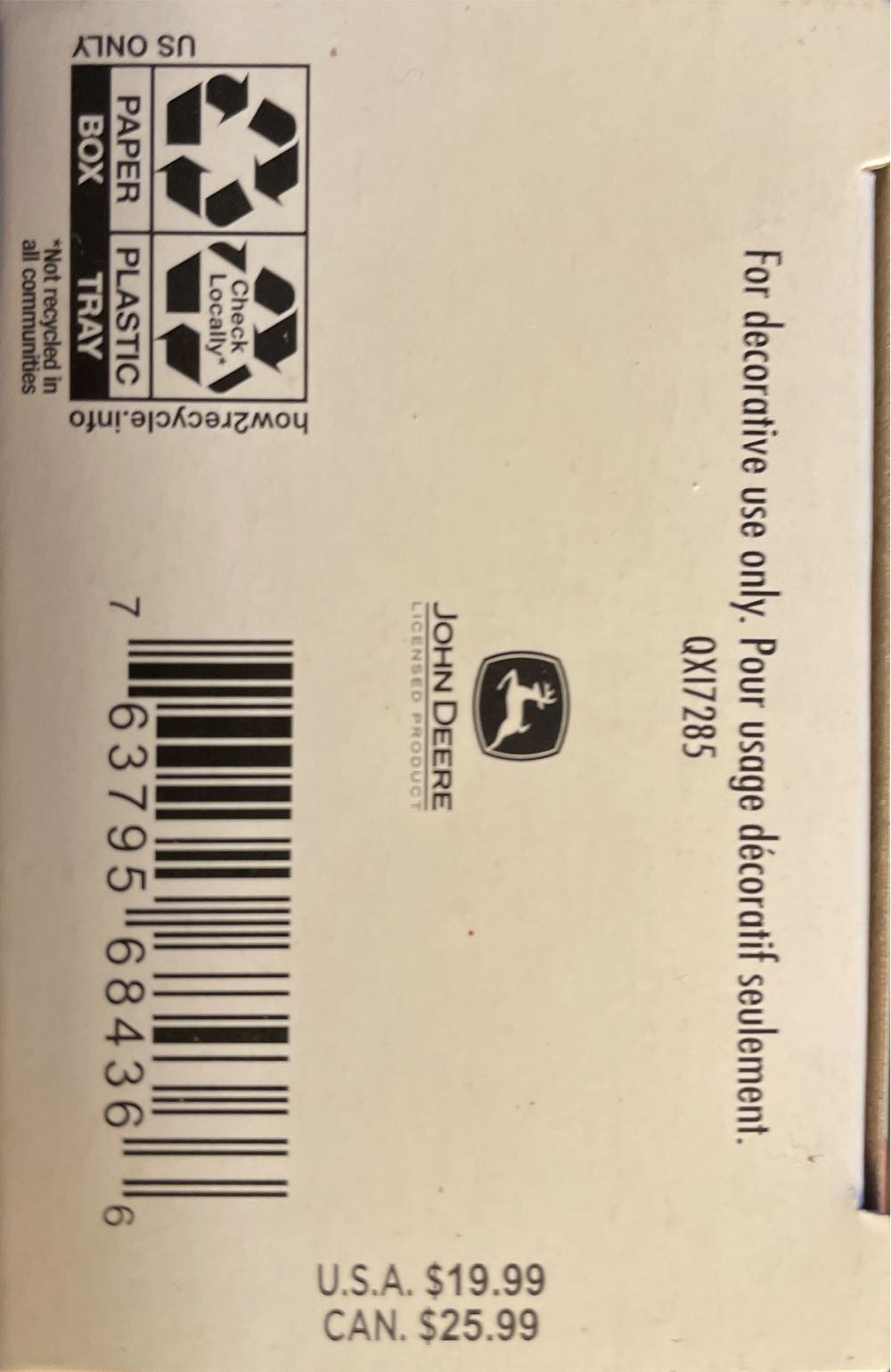 John Deere 3038e Compact Utility Tractor  - John Deere (Tractors) ornament collectible [Barcode 763795684366] - Main Image 4