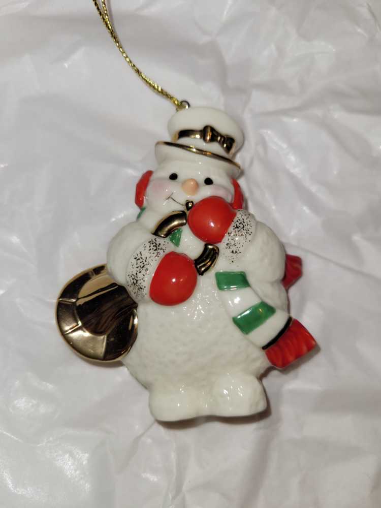 Lenox Snowman Horn  ornament collectible - Main Image 1