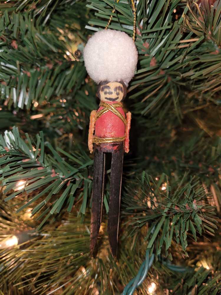 Clothespin Soldier Blue  ornament collectible - Main Image 1