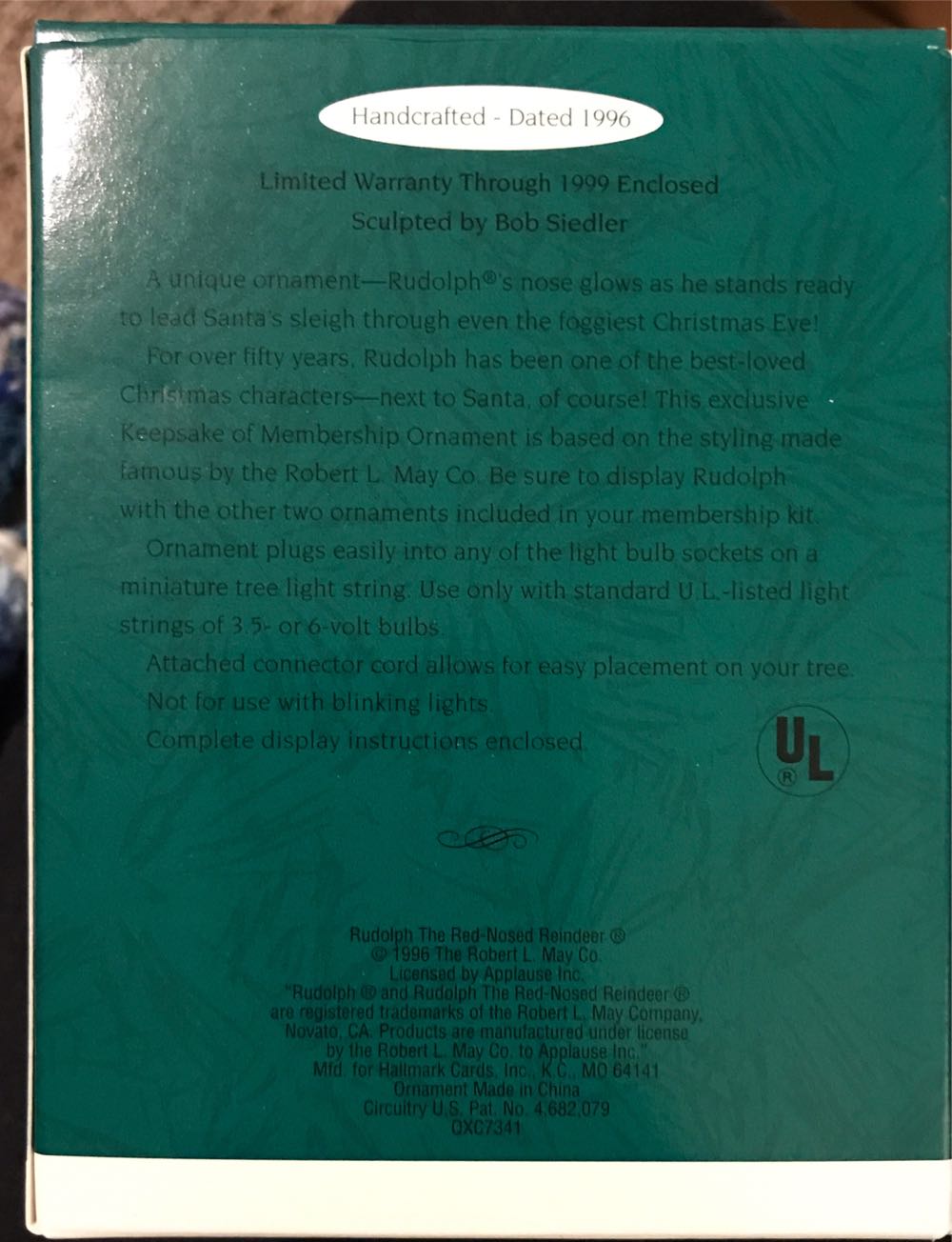 Radolph The Red Nosed Reindeer - Reindeer ornament collectible - Main Image 2