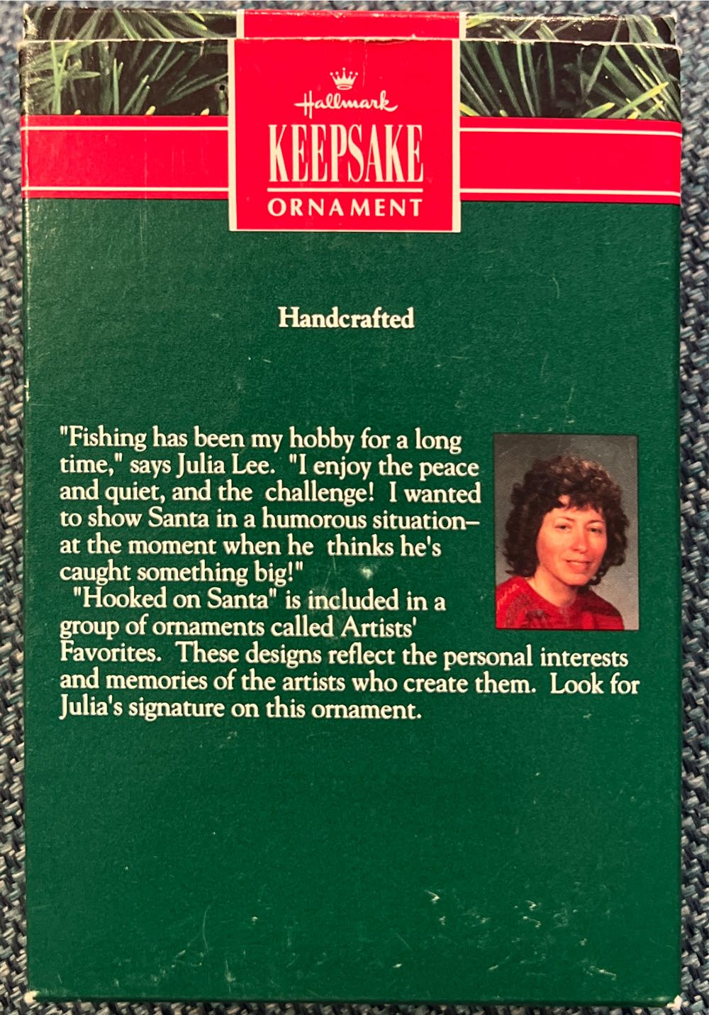 Hooked On Santa - Fishing (Santa) ornament collectible [Barcode 070000027437] - Main Image 2