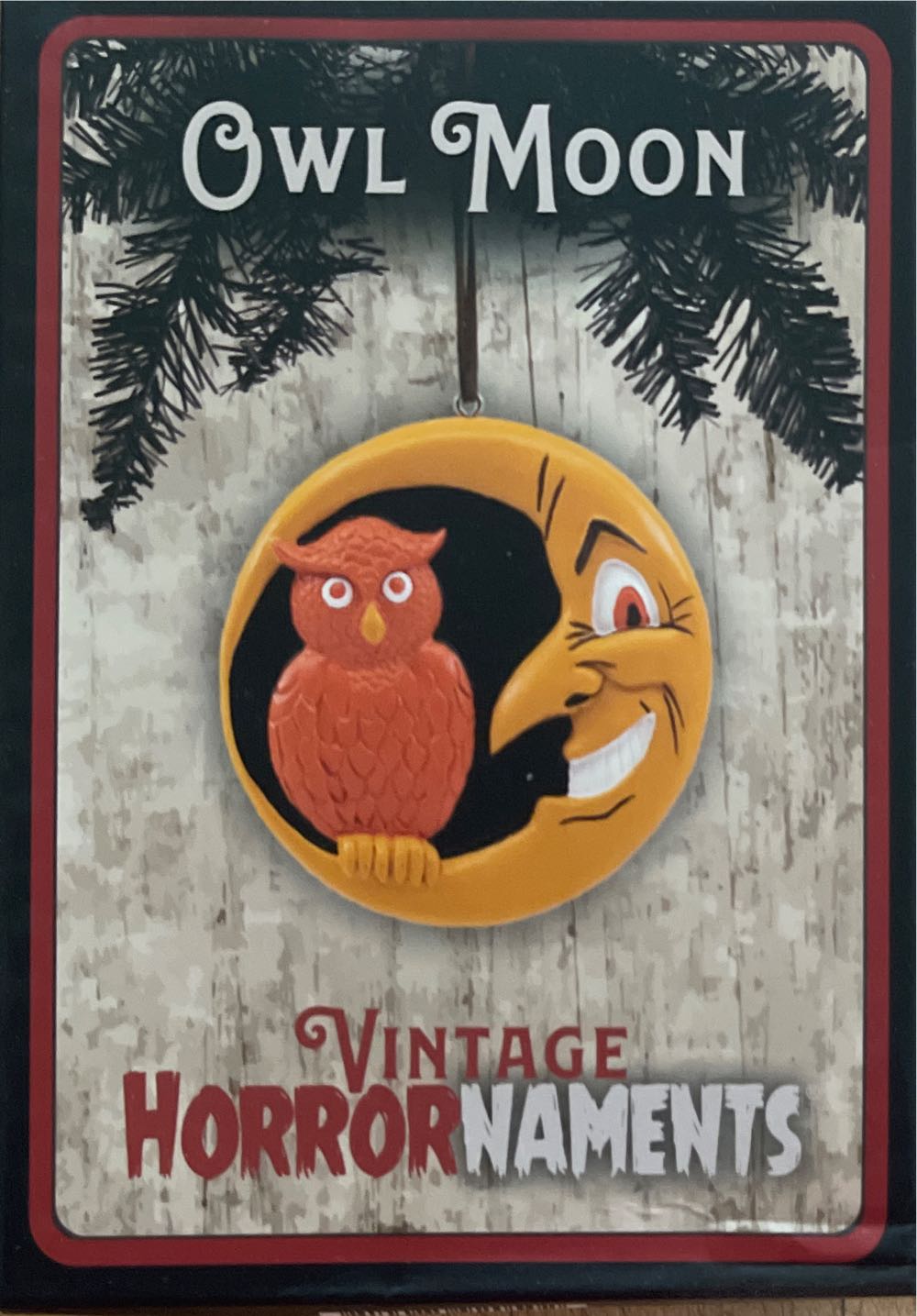 Horrornament Vintage Owl Moon  ornament collectible [Barcode 810085920502] - Main Image 1