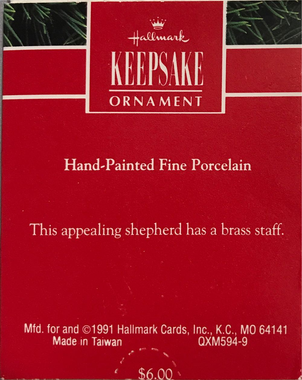 Caring Shepherd  ornament collectible [Barcode 070000027673] - Main Image 2