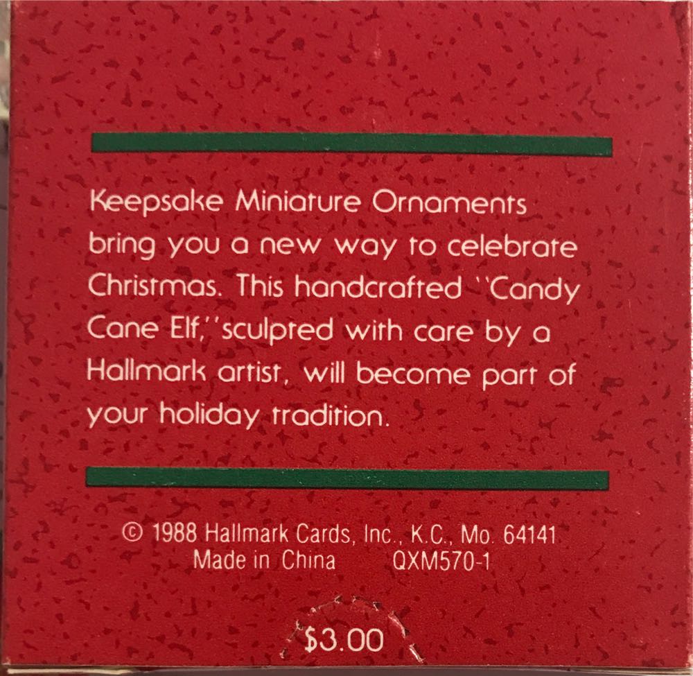 Candy Cane Elf  ornament collectible - Main Image 2