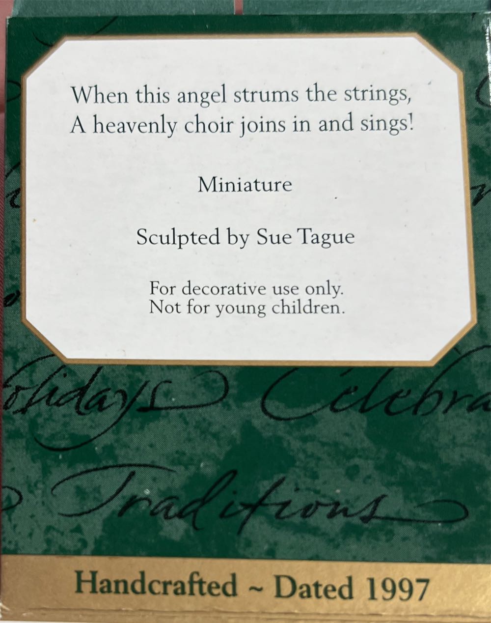 Angel Heavenly Music - Angels (Minature) ornament collectible [Barcode 015012375305] - Main Image 2