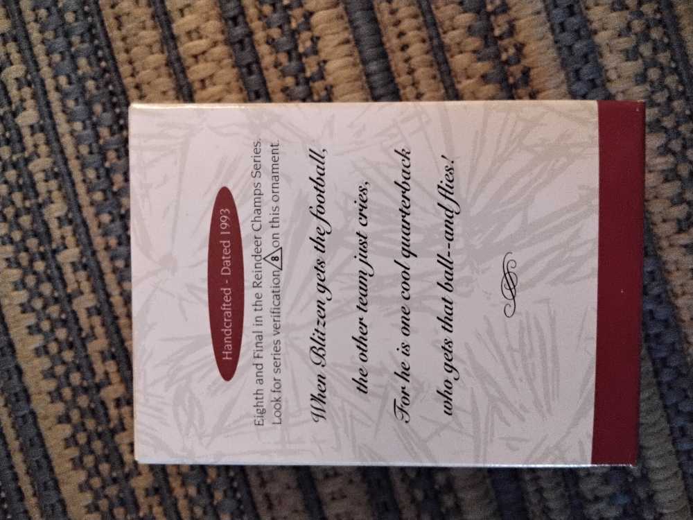 RC#8 - Blitzen - Collector’s Series (Reindeer Champs) ornament collectible [Barcode 015012027006] - Main Image 2