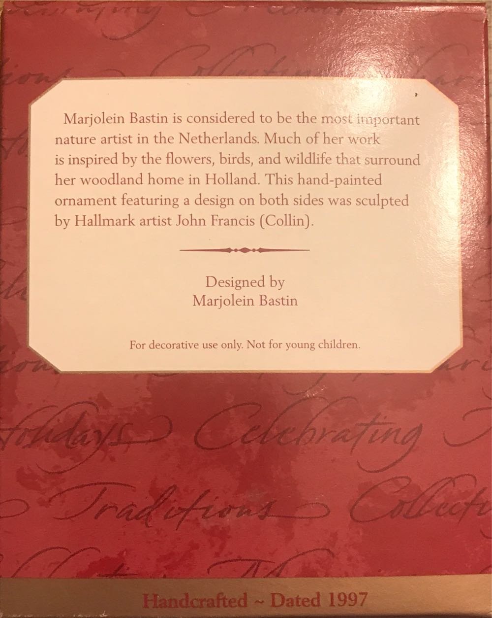 Honored Guests - Nature’s Sketchbook (Birds, Marjolein Bastin, Showcase, Nature’s Sketchbook) ornament collectible [Barcode 015012378320] - Main Image 2