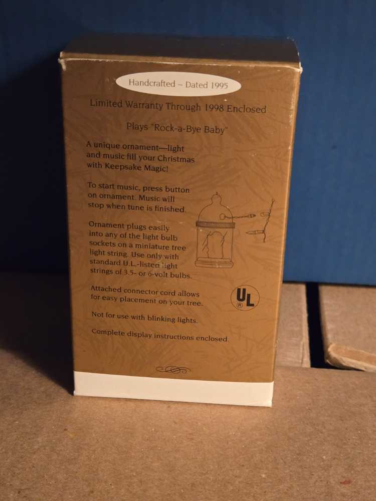 Baby’s First Christmas Magic Light And Music  (baby, family) ornament collectible [Barcode 015012181371] - Main Image 3