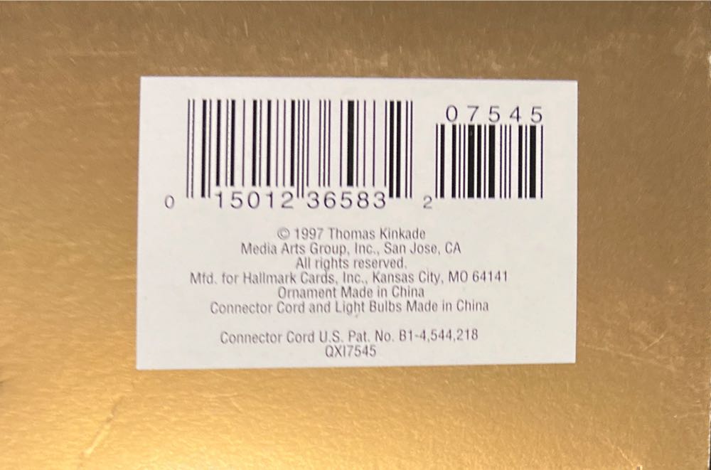 Thomas Kincade The Warmth Of Home - Thomas Kinkade (Painter Of Light) ornament collectible [Barcode 015012365832] - Main Image 4