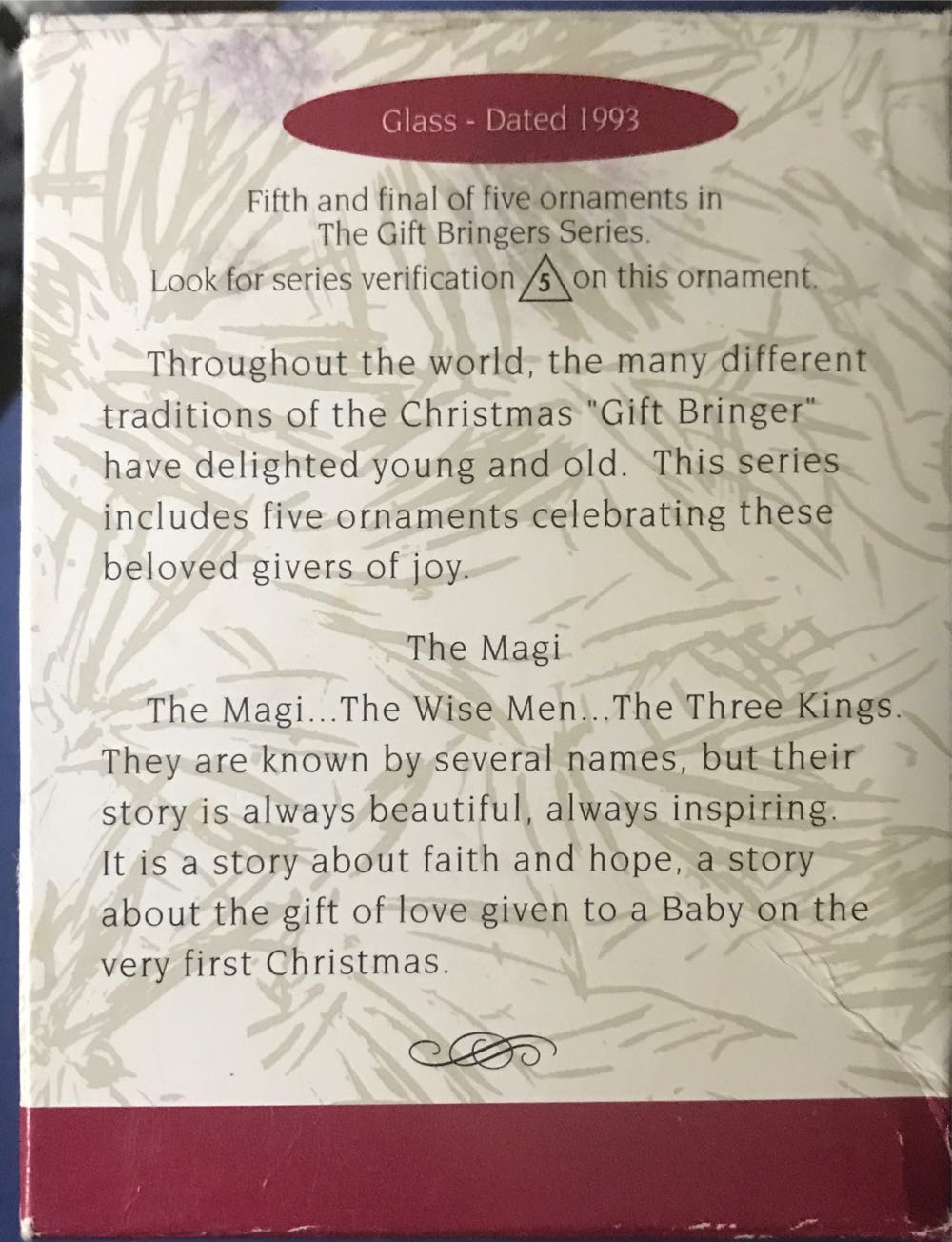 The Gift Bringers #5 (Final) The Magi  ornament collectible [Barcode 015012032291] - Main Image 2