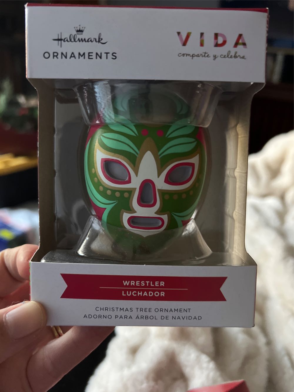 Hallmark Vida Christmas Ornament Luchador Mexican Wrestling Mask  ornament collectible [Barcode 763795669646] - Main Image 2